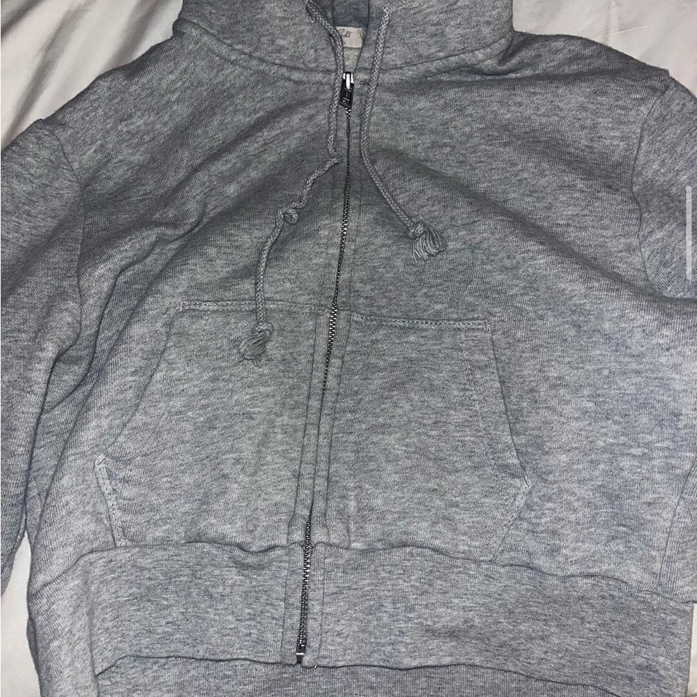 John Galt/Brandy Melville light gray zip up jacket